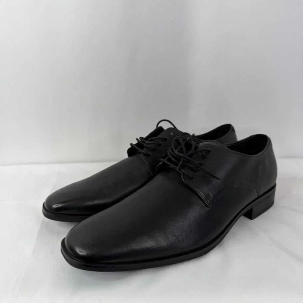 Cole Haan‎ Air Kilgore Plain Oxford Black Nappa Leather Dress Shoes Mens 12
